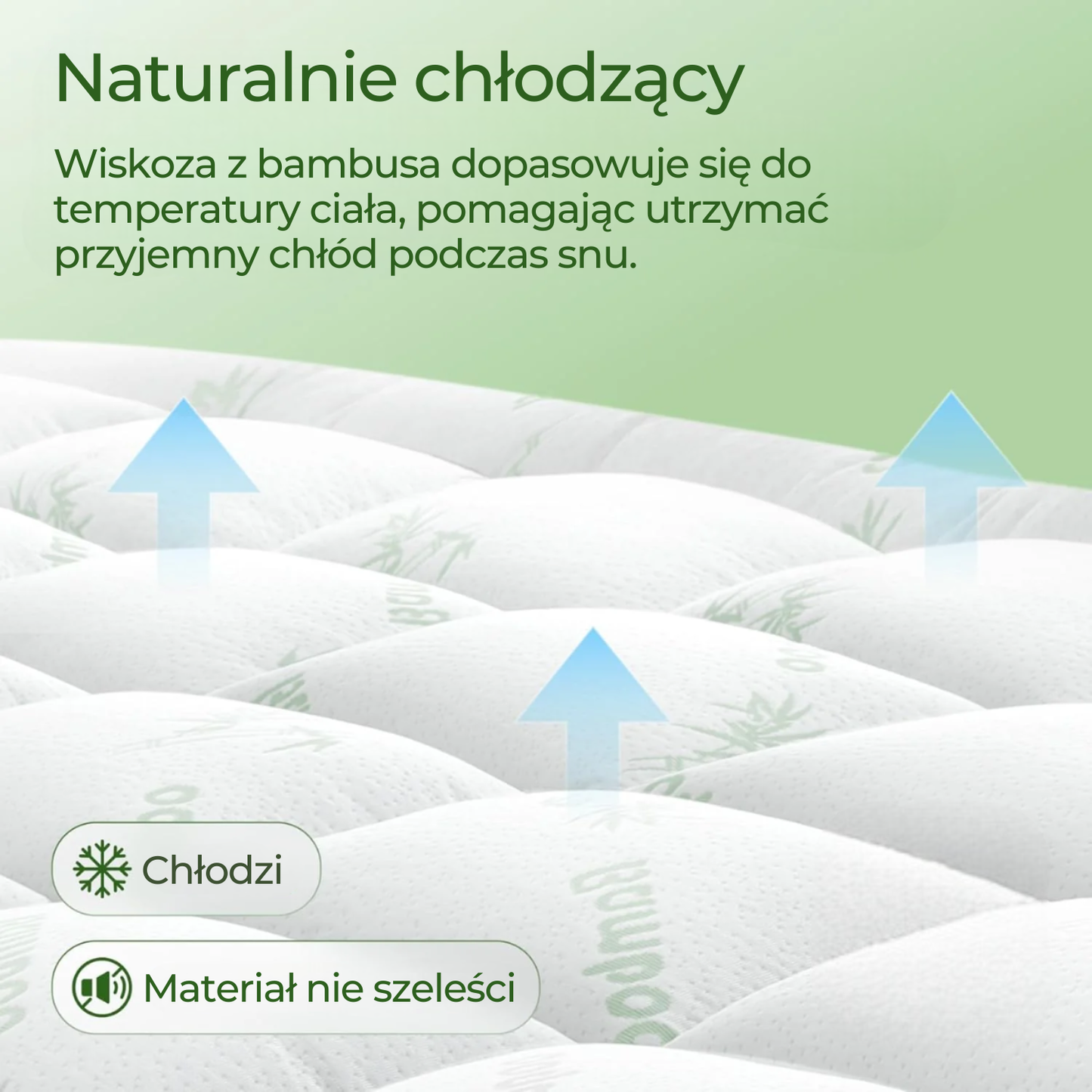 Głęboki Sen™ - materac nawierzchniowy z włókna bambusowego