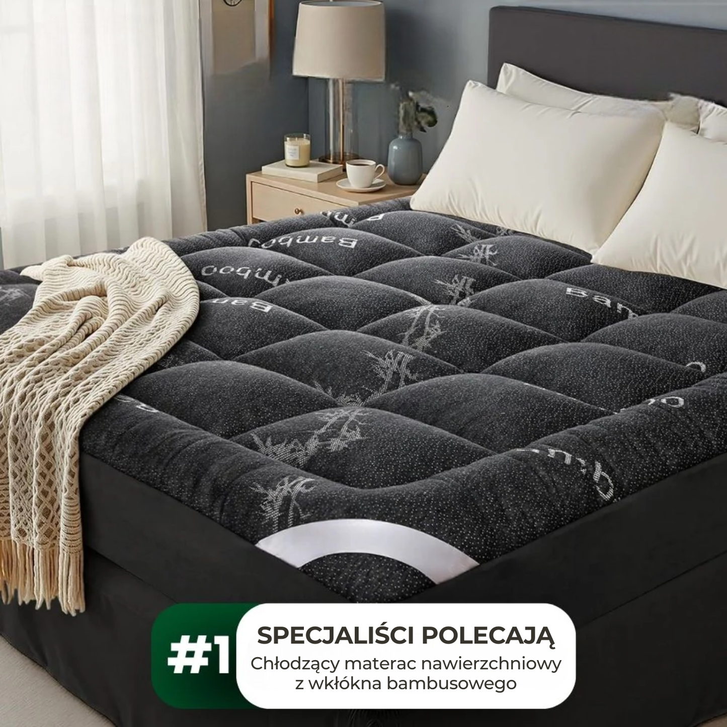 Głęboki Sen™ - materac nawierzchniowy z włókna bambusowego